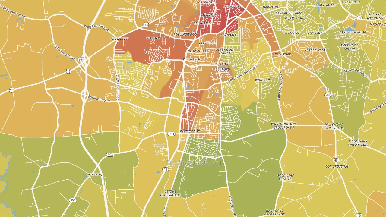 28590, NC Map of Vehicle Theft Rates