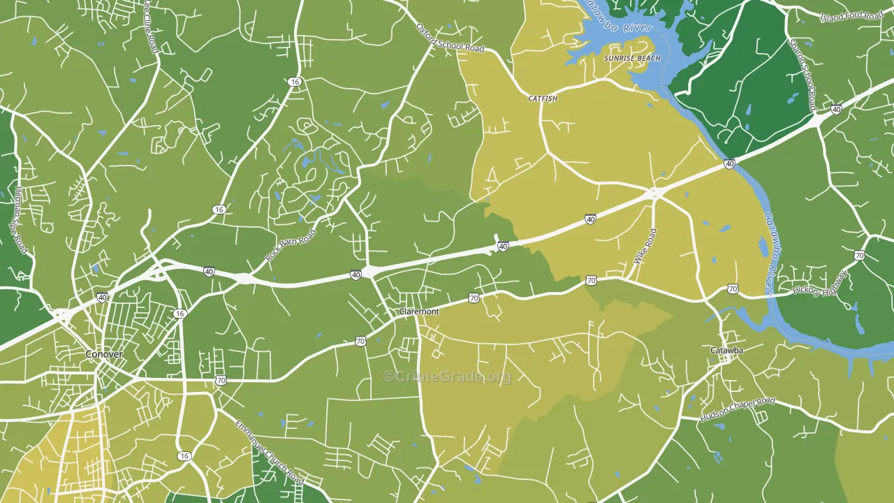 28610, NC Map of Vehicle Theft Rates