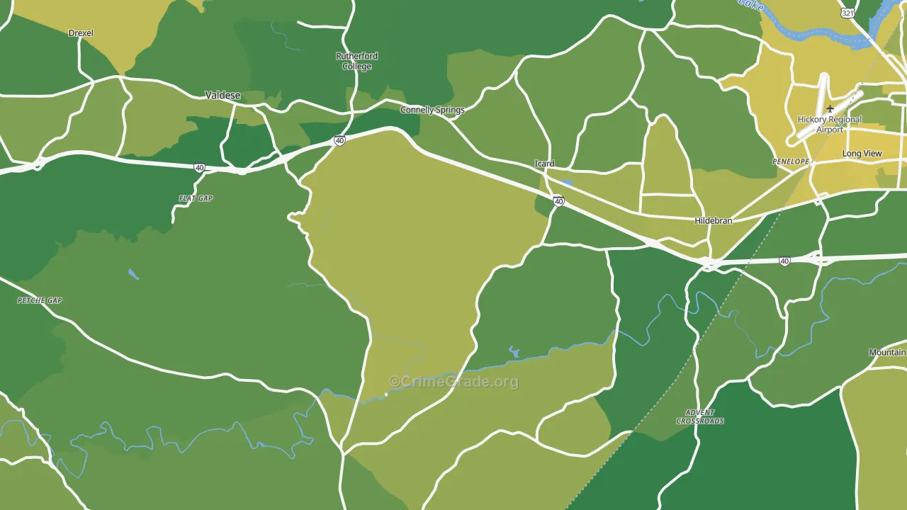 28612, NC Map of Vehicle Theft Rates