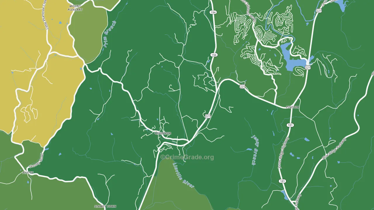 28616, NC Map of Vehicle Theft Rates