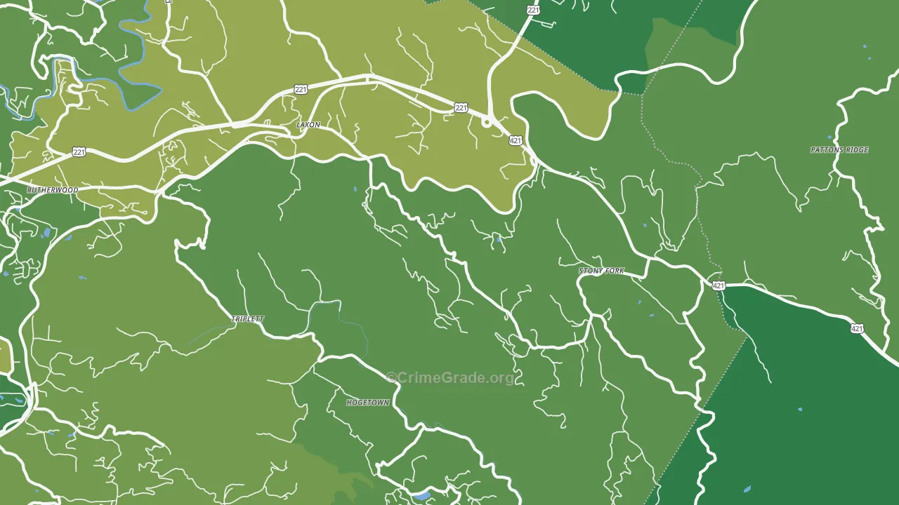 28618, NC Map of Vehicle Theft Rates