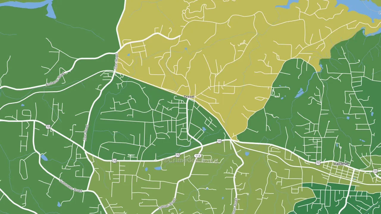 28619, NC Map of Vehicle Theft Rates