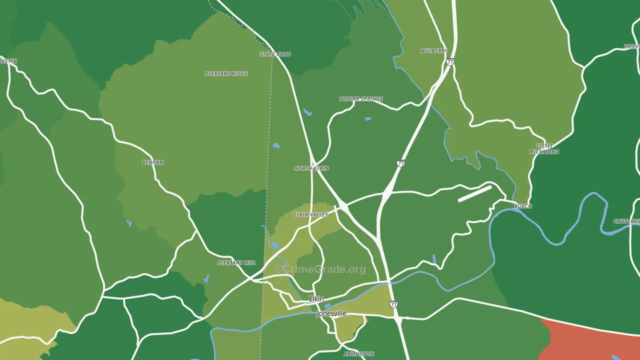 28621, NC Map of Vehicle Theft Rates