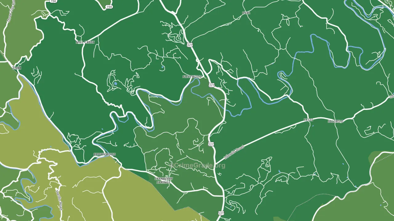 28626, NC Map of Vehicle Theft Rates