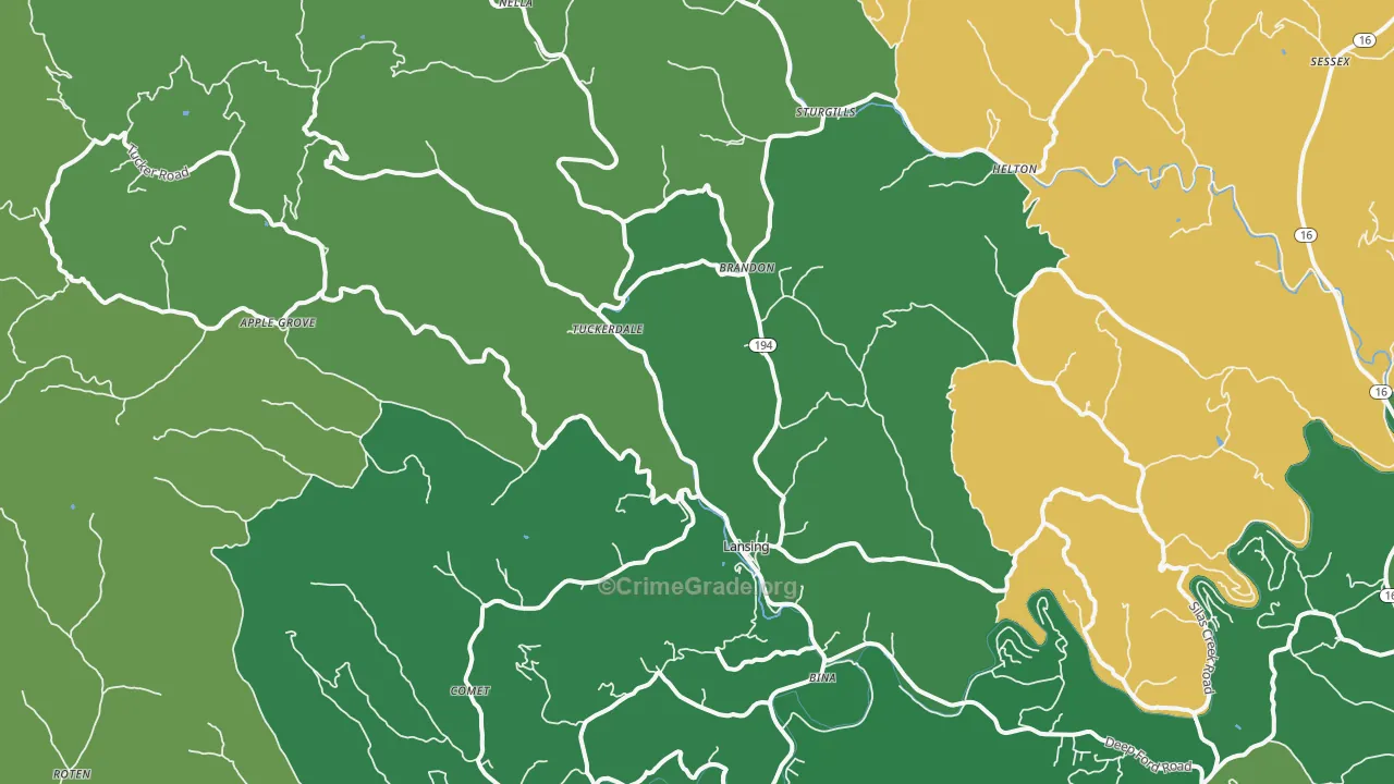 28643, NC Map of Vehicle Theft Rates