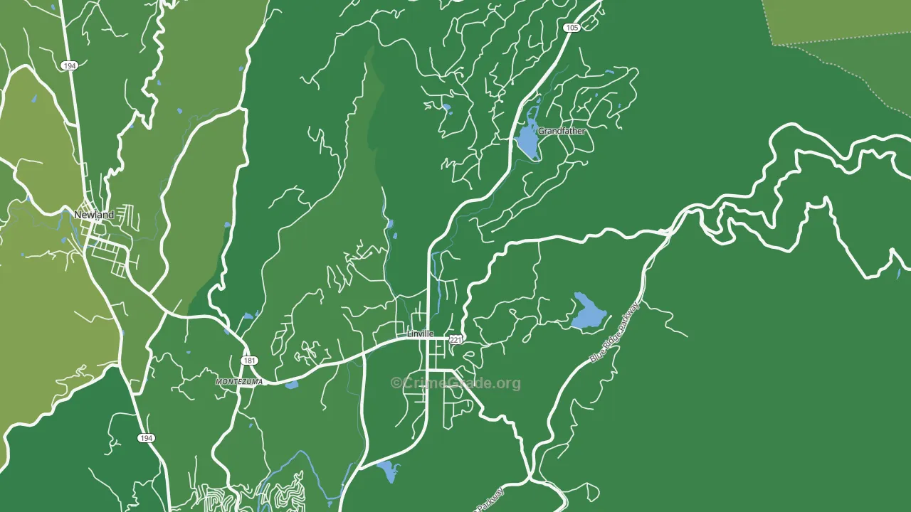28646, NC Map of Vehicle Theft Rates