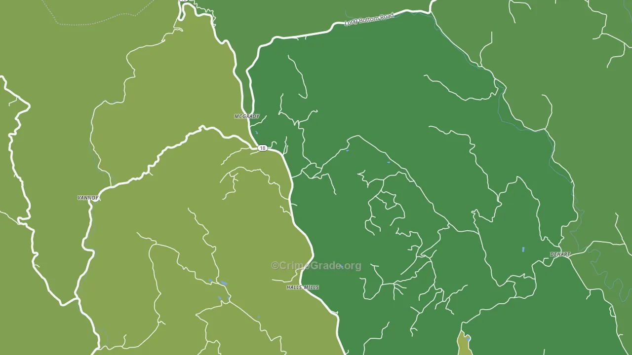 28649, NC Map of Vehicle Theft Rates