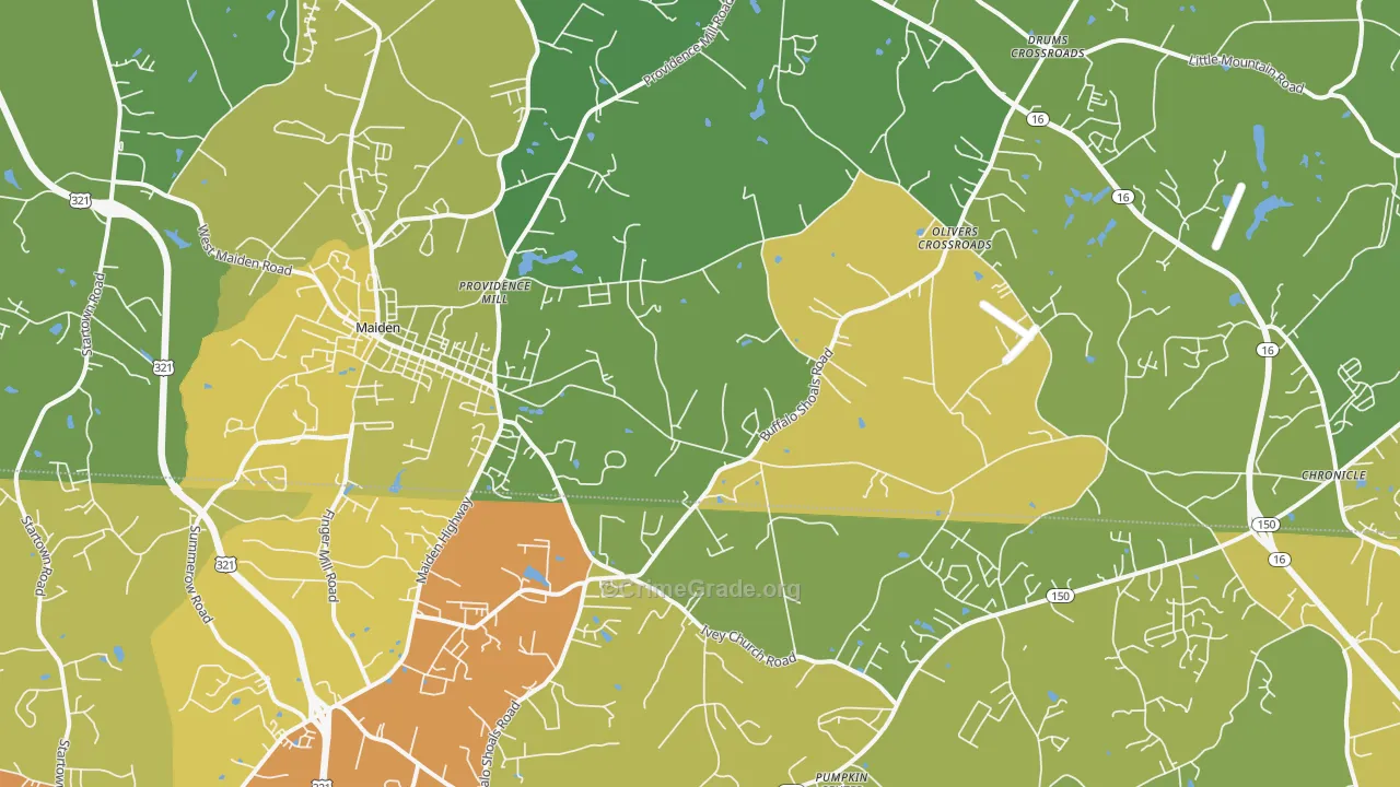 28650, NC Map of Vehicle Theft Rates