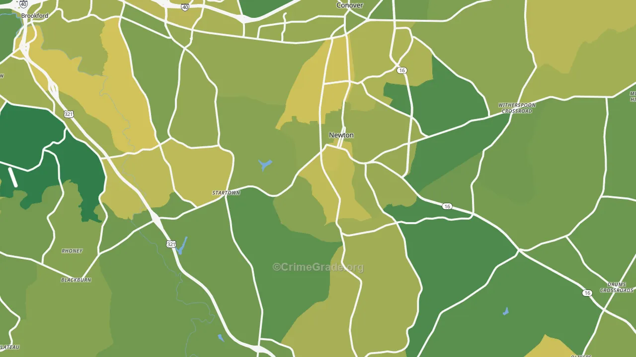 28658, NC Map of Vehicle Theft Rates