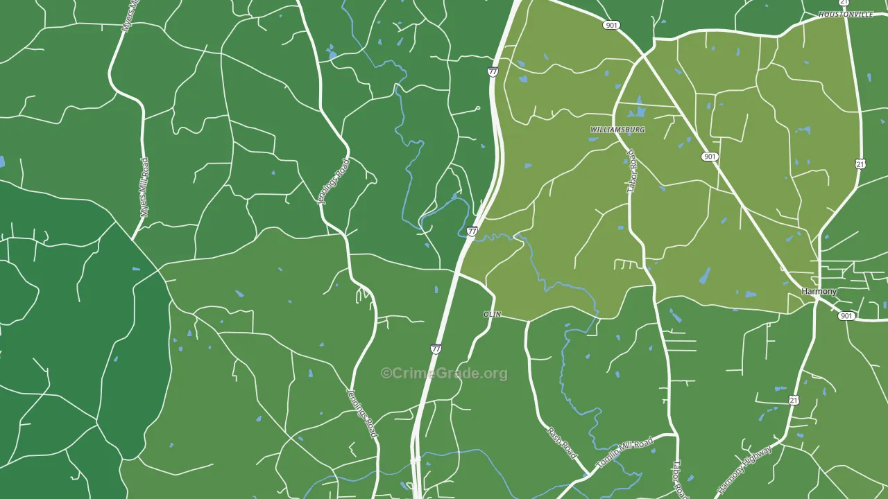 28660, NC Map of Vehicle Theft Rates