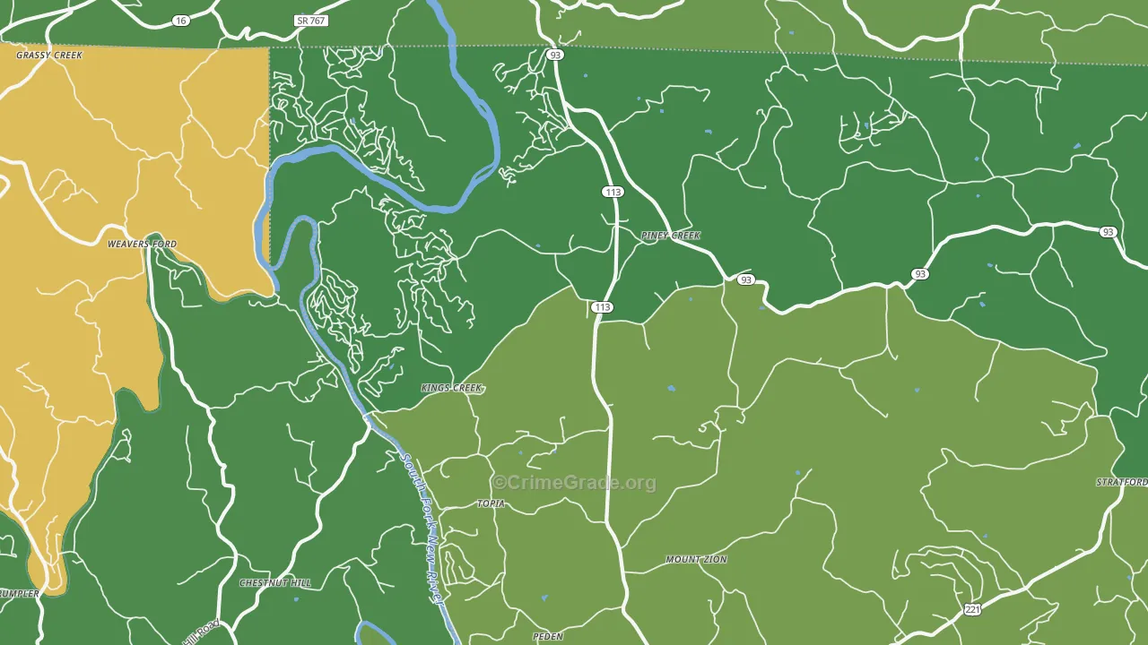 28663, NC Map of Vehicle Theft Rates