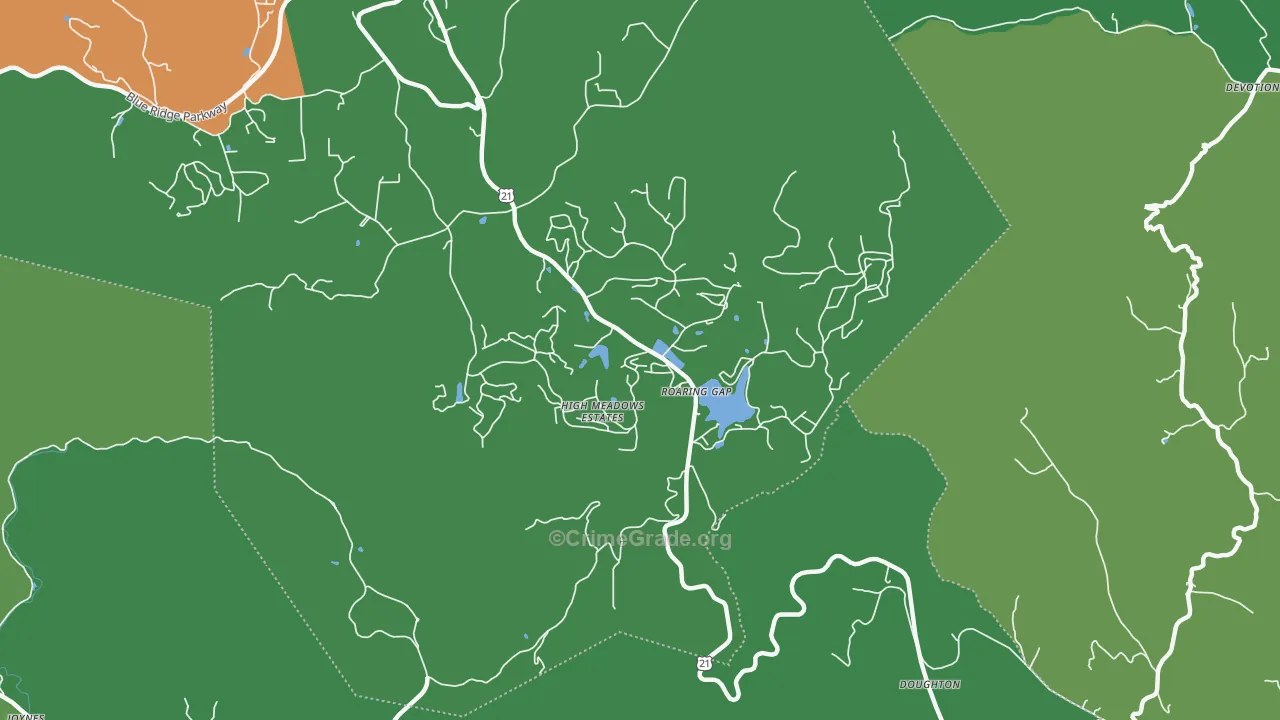 28668, NC Map of Vehicle Theft Rates