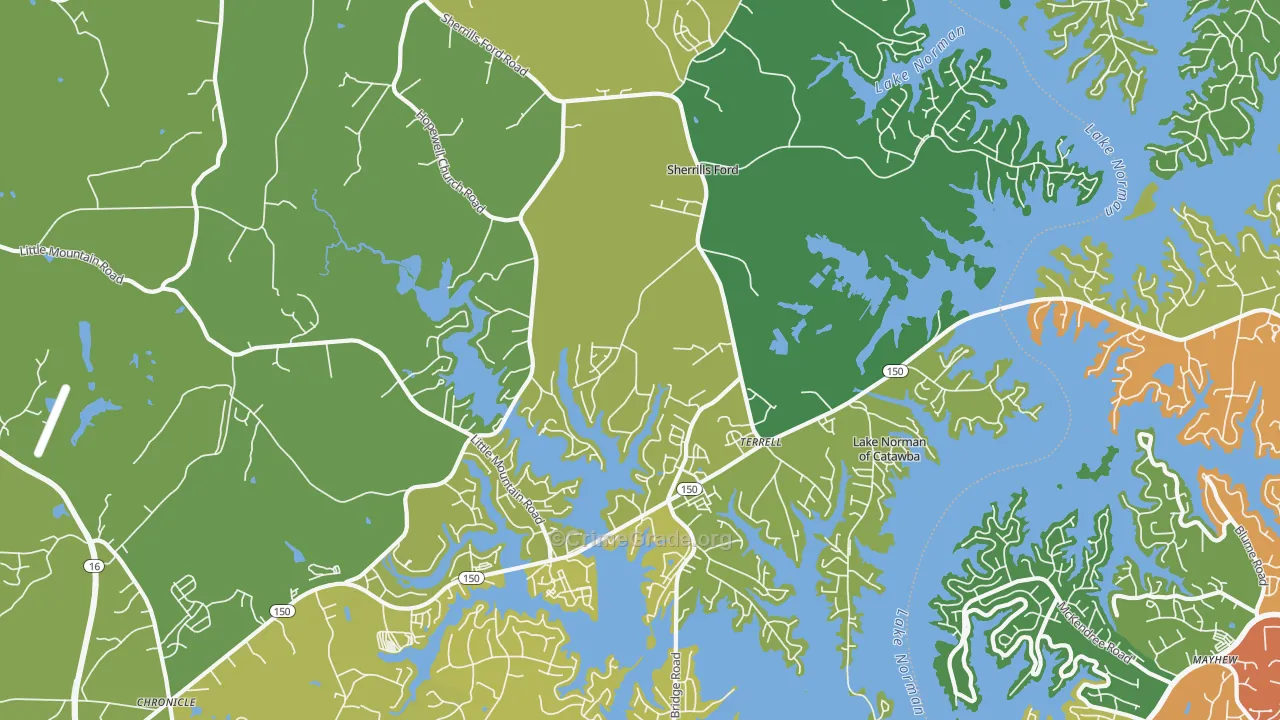 28673, NC Map of Vehicle Theft Rates