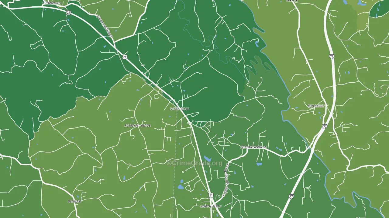 28676, NC Map of Vehicle Theft Rates