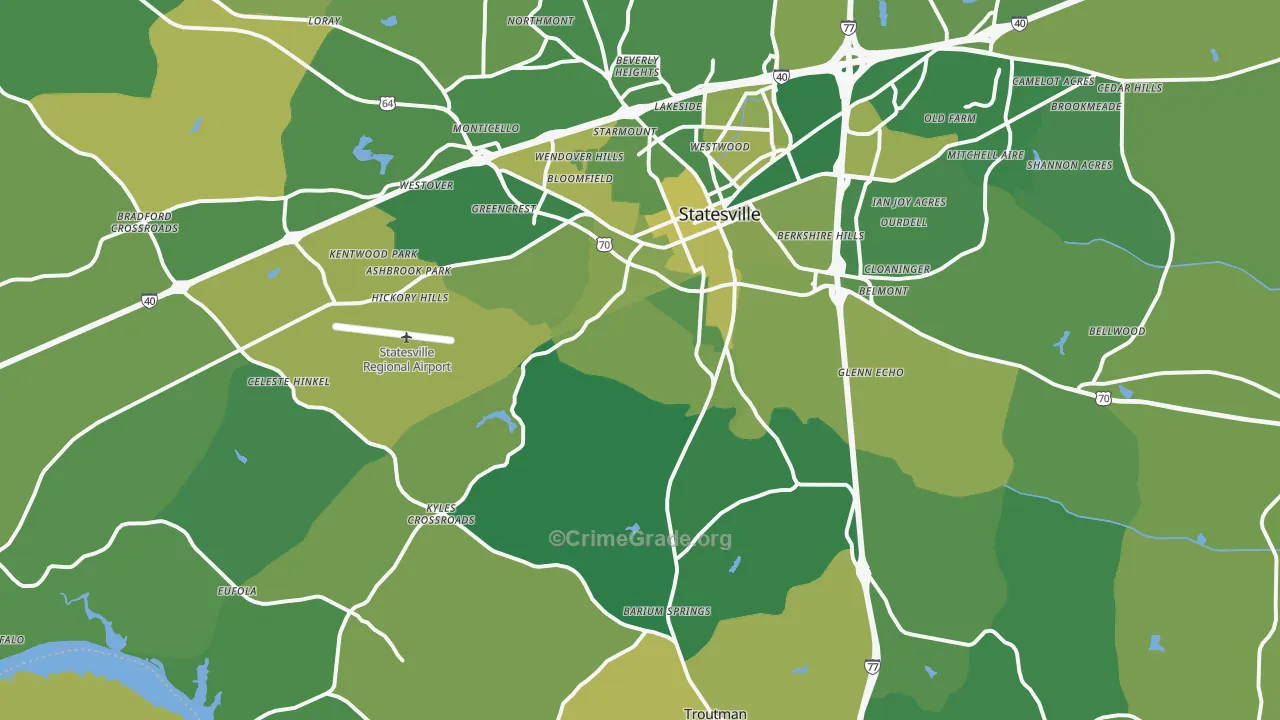 28677, NC Map of Vehicle Theft Rates