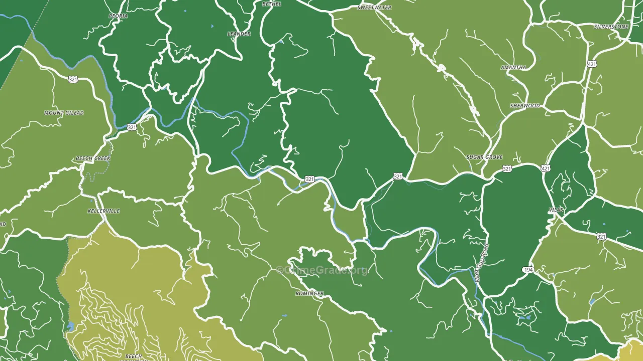 28679, NC Map of Vehicle Theft Rates