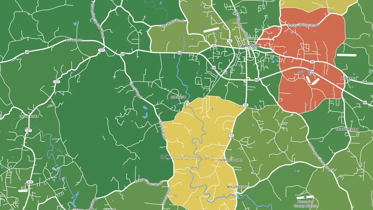 28681, NC Map of Vehicle Theft Rates