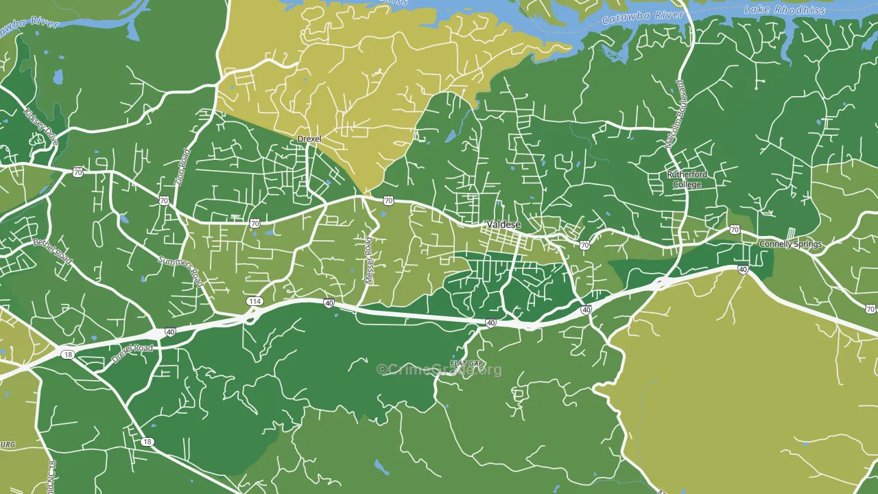 28690, NC Map of Vehicle Theft Rates