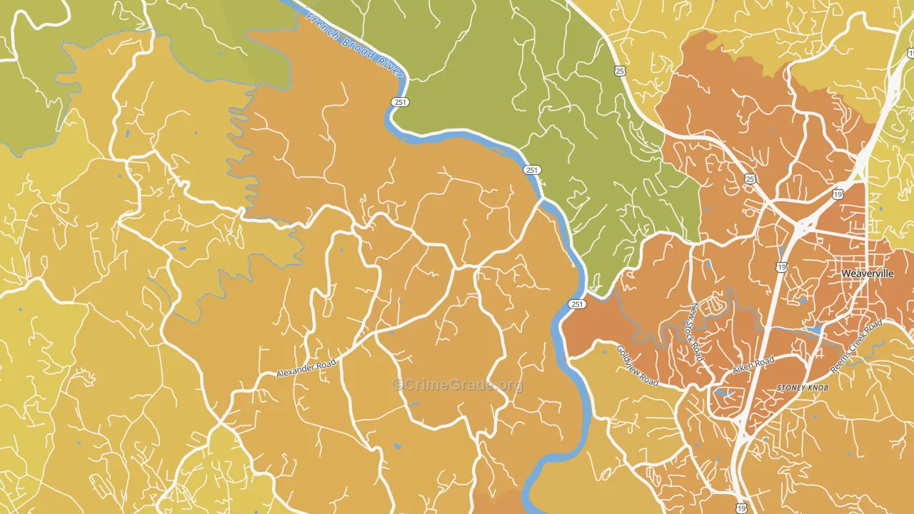 28701, NC Map of Vehicle Theft Rates