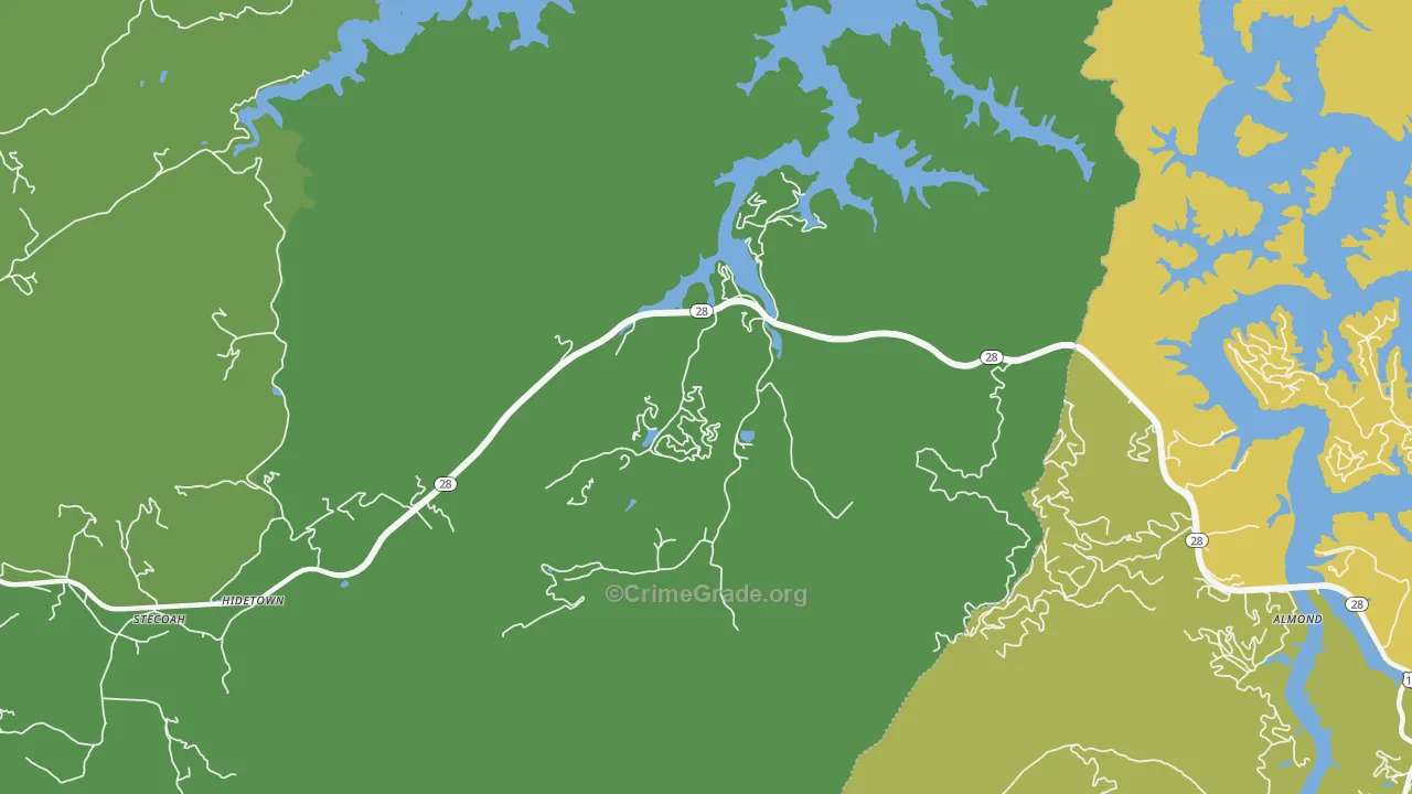 28702, NC Map of Vehicle Theft Rates