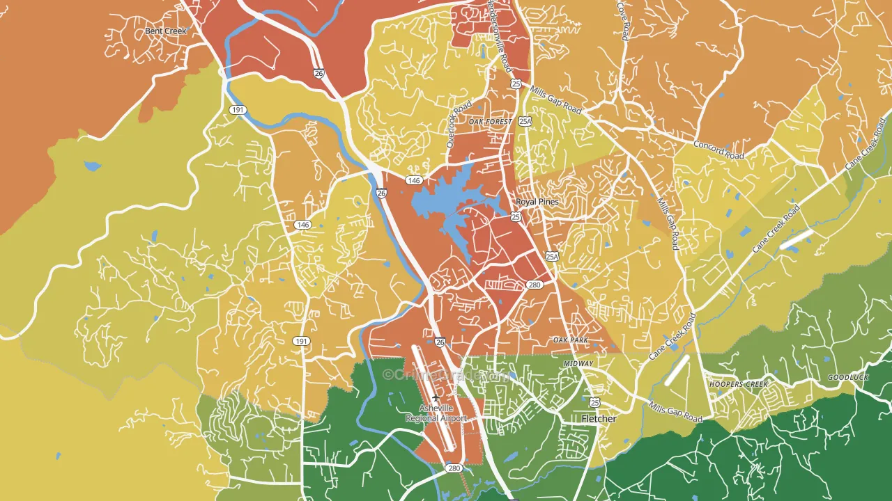 28704, NC Map of Vehicle Theft Rates