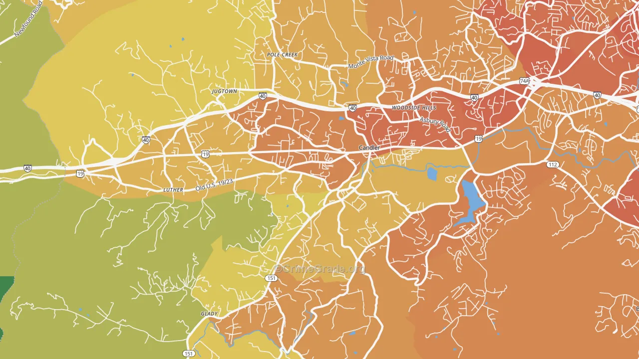 28715, NC Map of Vehicle Theft Rates