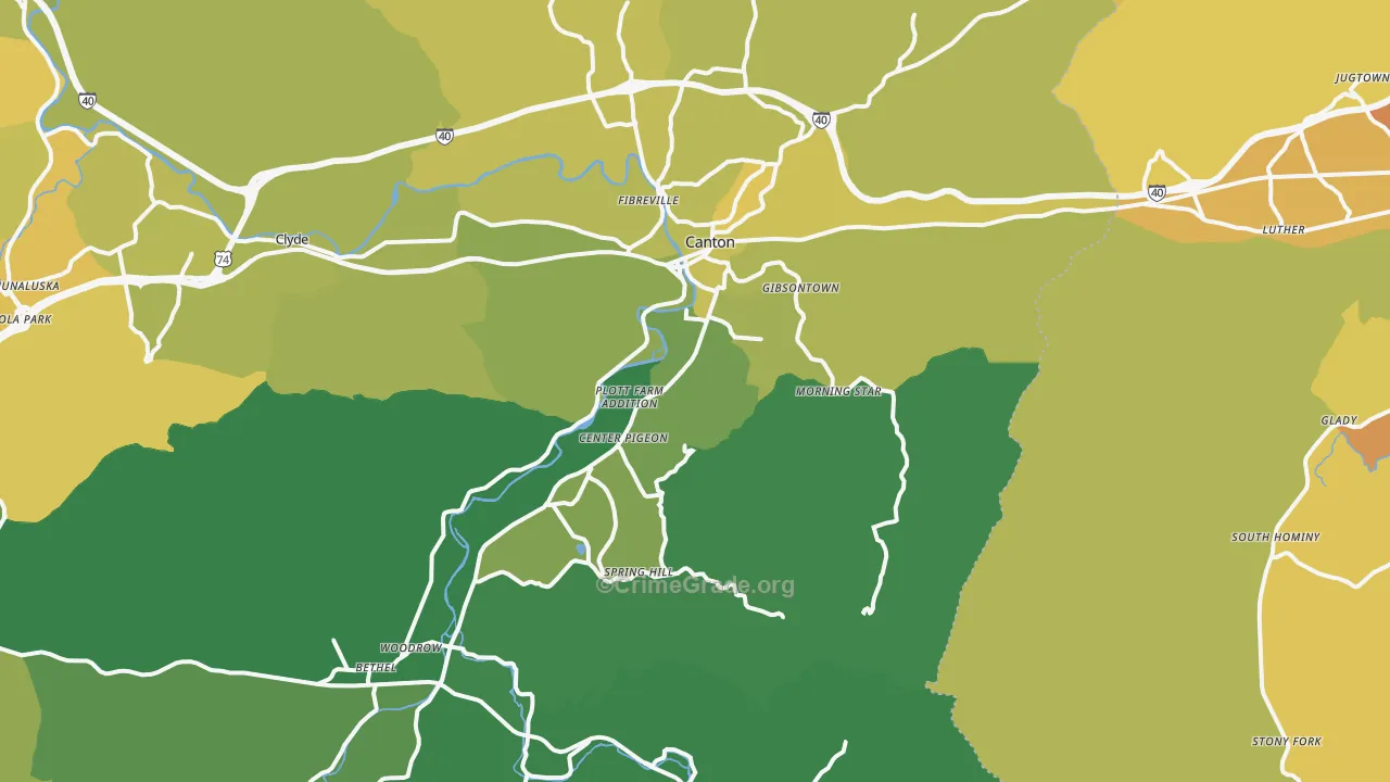 28716, NC Map of Vehicle Theft Rates