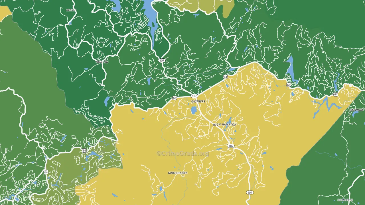 28717, NC Map of Vehicle Theft Rates