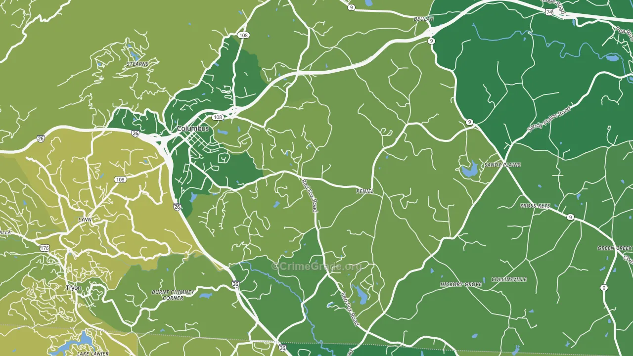 28722, NC Map of Vehicle Theft Rates