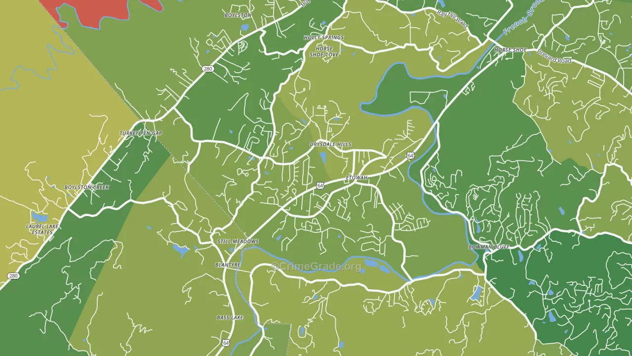 28729, NC Map of Vehicle Theft Rates