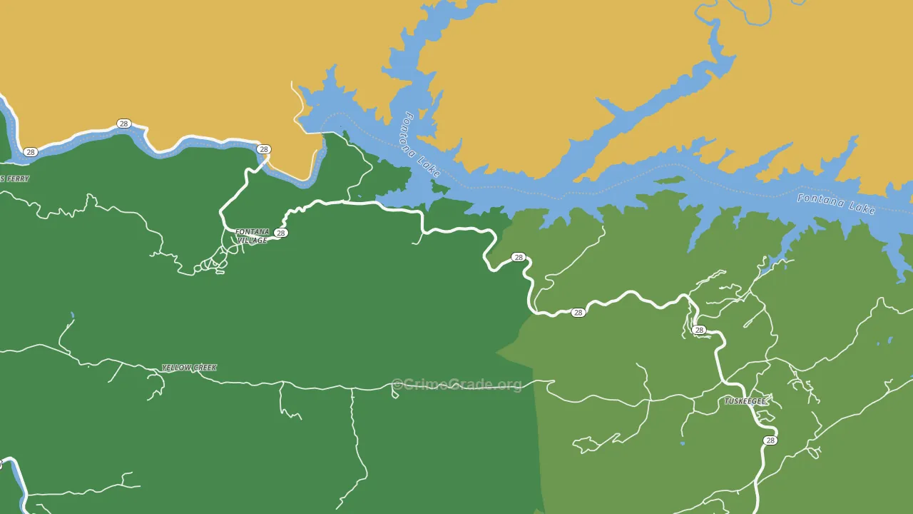 28733, NC Map of Vehicle Theft Rates