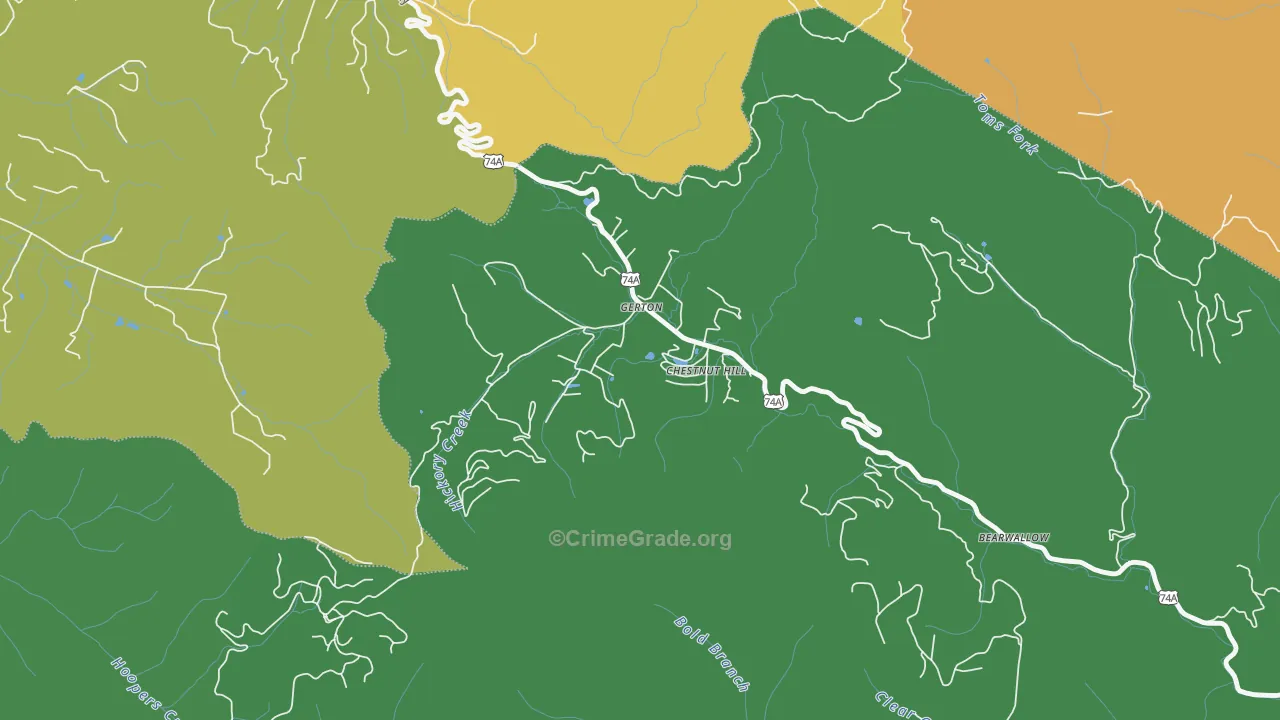 28735, NC Map of Vehicle Theft Rates