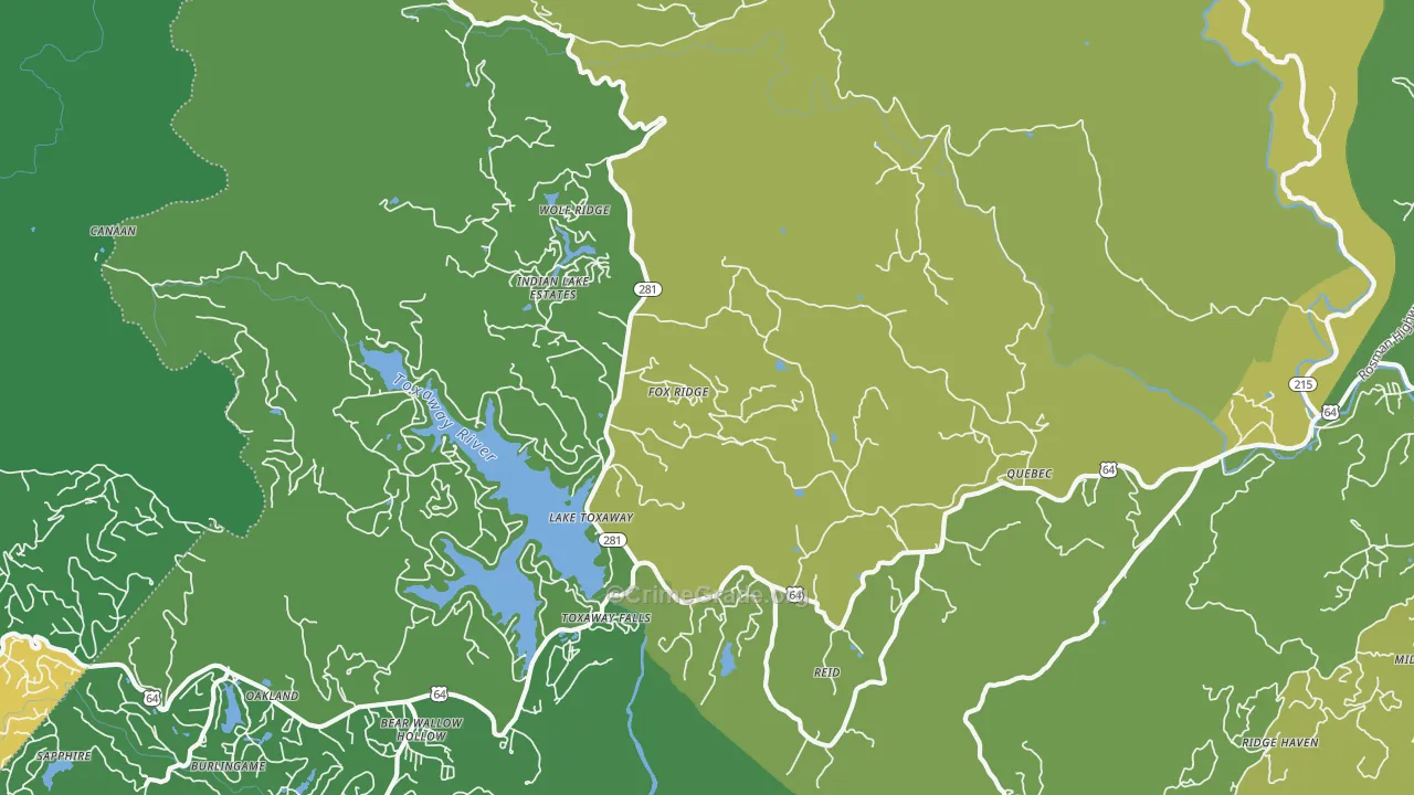 28747, NC Map of Vehicle Theft Rates