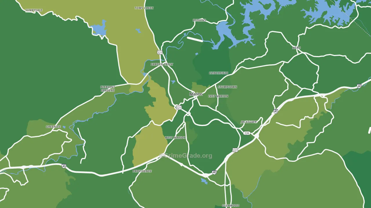 28752, NC Map of Vehicle Theft Rates