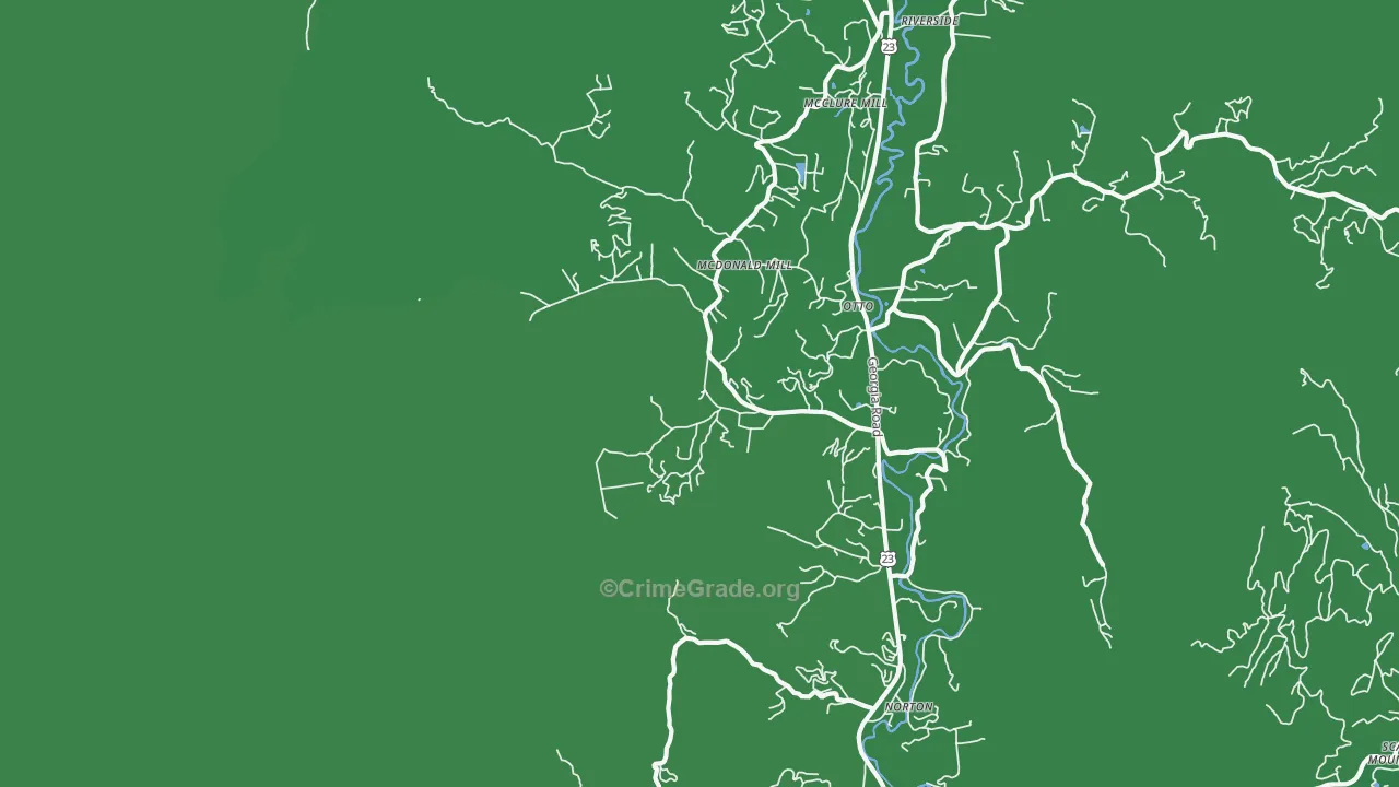 28763, NC Map of Vehicle Theft Rates