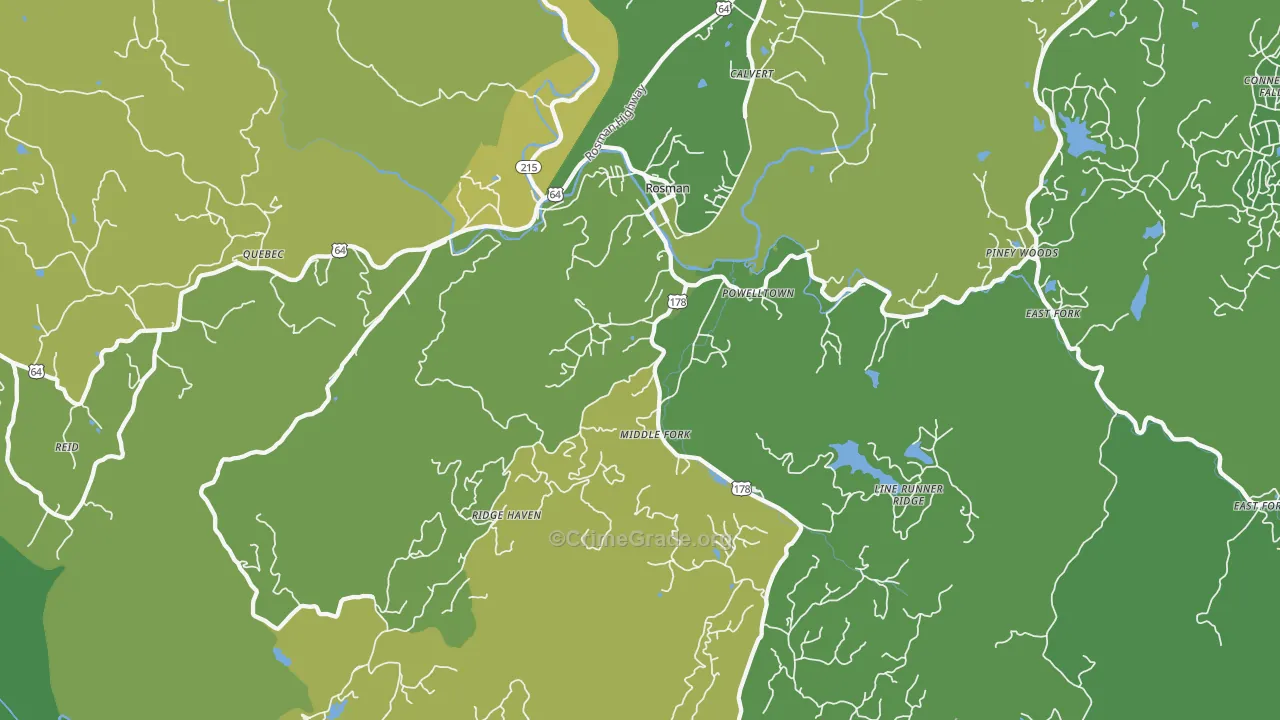28772, NC Map of Vehicle Theft Rates