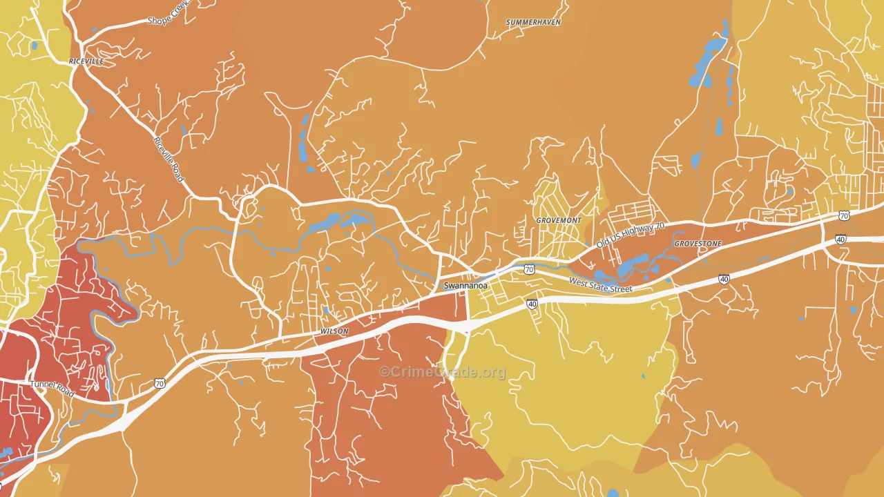 28778, NC Map of Vehicle Theft Rates