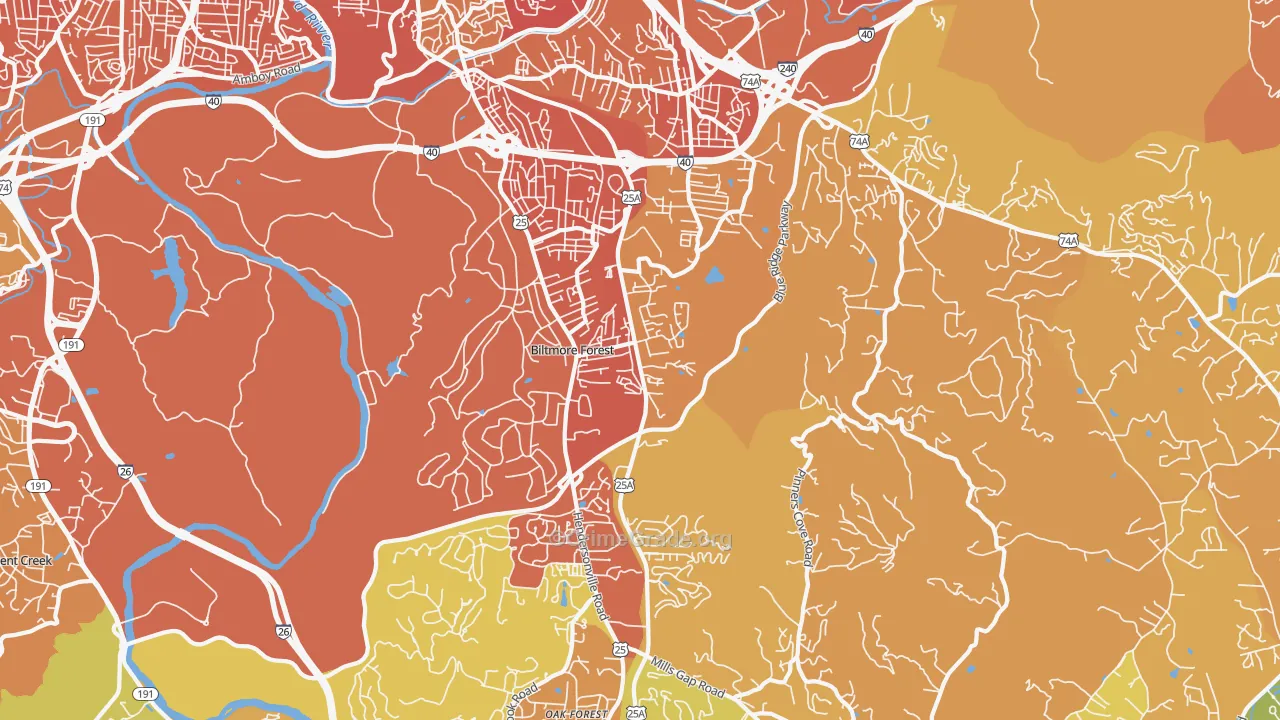28803, NC Map of Vehicle Theft Rates