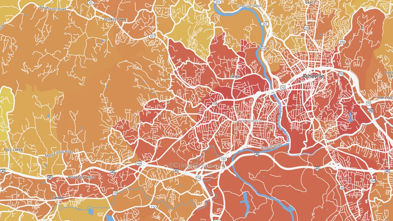 28806, NC Map of Vehicle Theft Rates