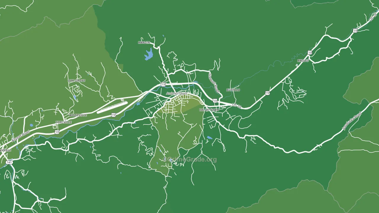 28901, NC Map of Vehicle Theft Rates