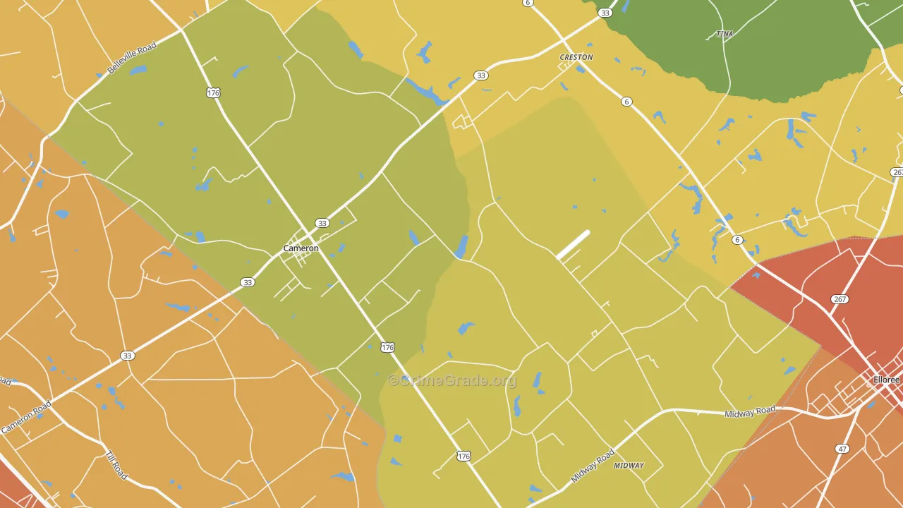 29030, SC Map of Vehicle Theft Rates