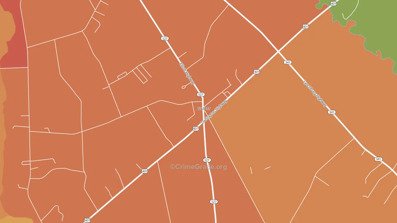 29046, SC Map of Vehicle Theft Rates