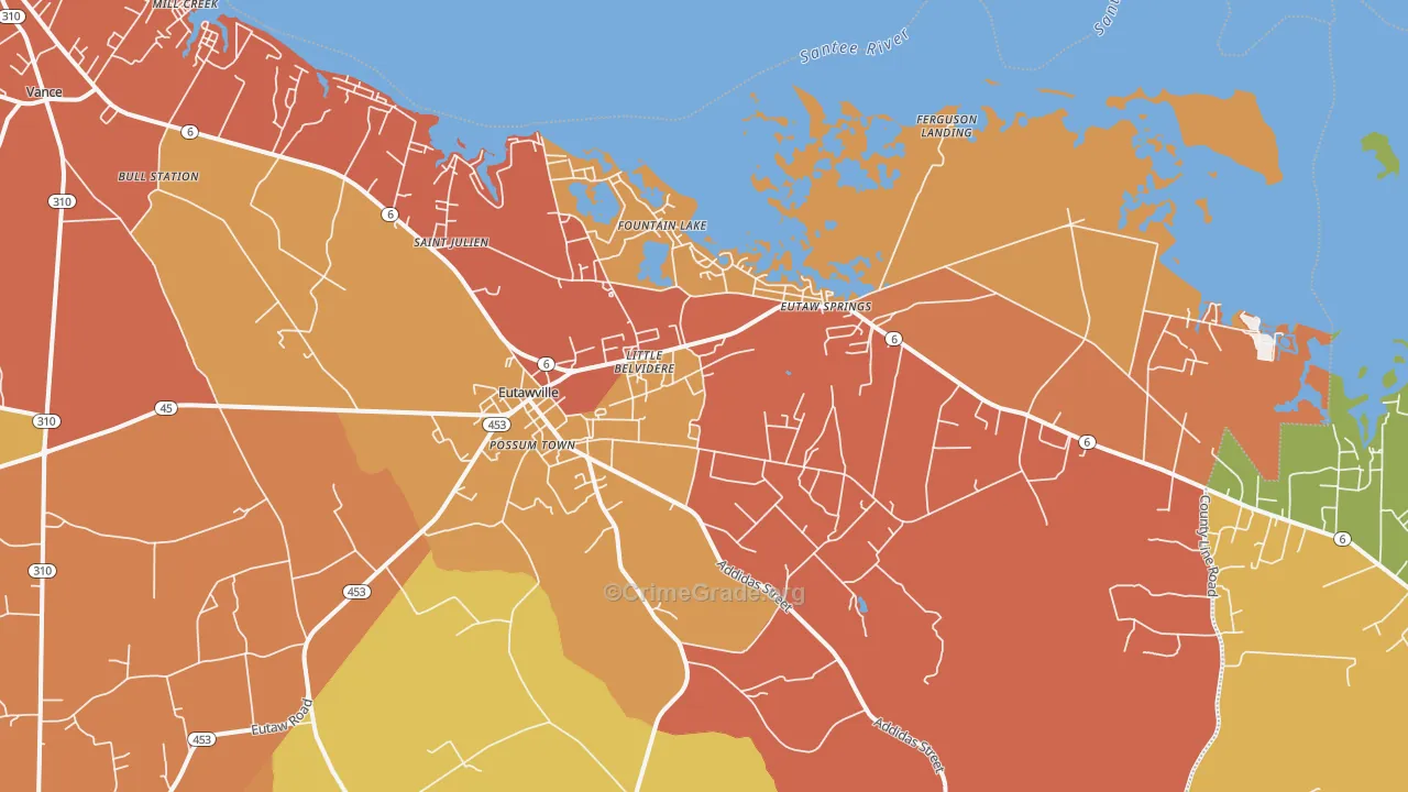 29048, SC Map of Vehicle Theft Rates