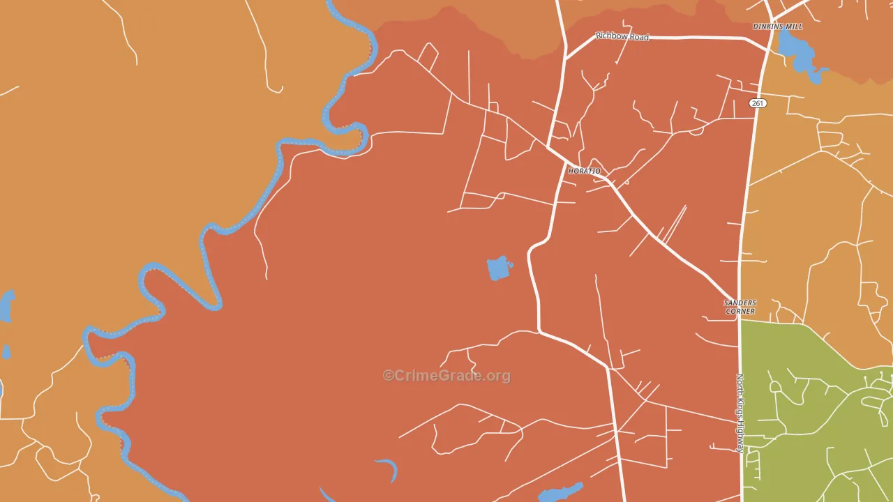 29062, SC Map of Vehicle Theft Rates