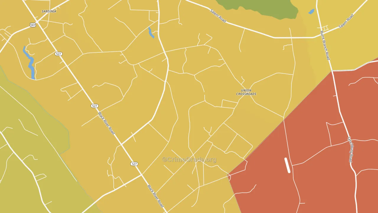 29111, SC Map of Vehicle Theft Rates
