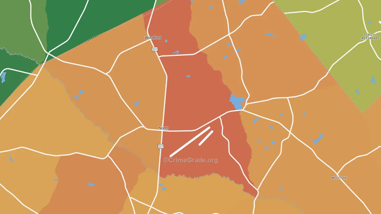29112, SC Map of Vehicle Theft Rates
