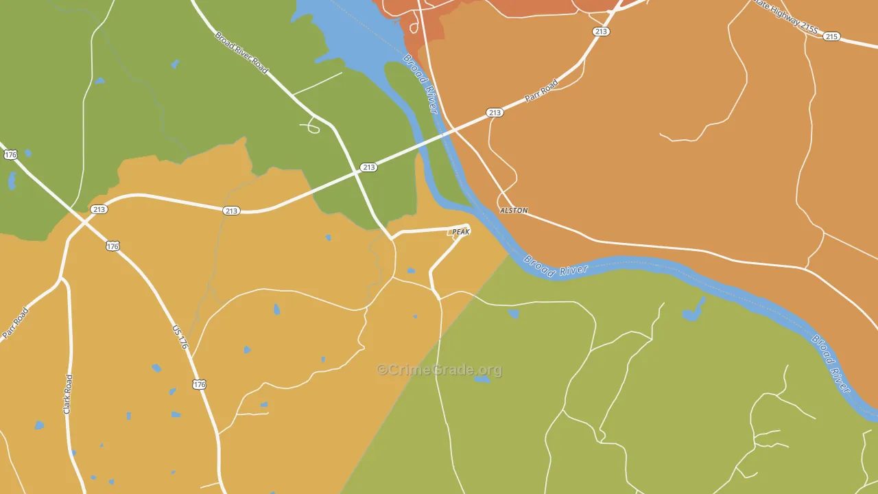 29122, SC Map of Vehicle Theft Rates