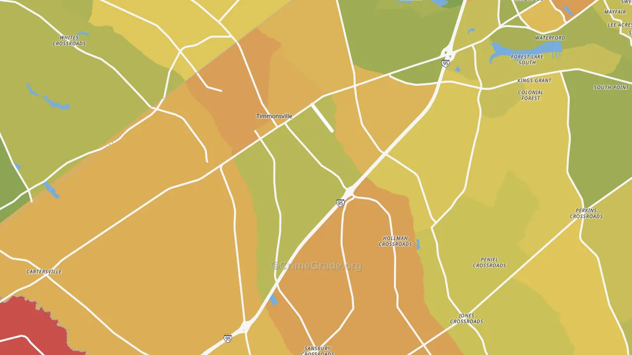 29161, SC Map of Vehicle Theft Rates