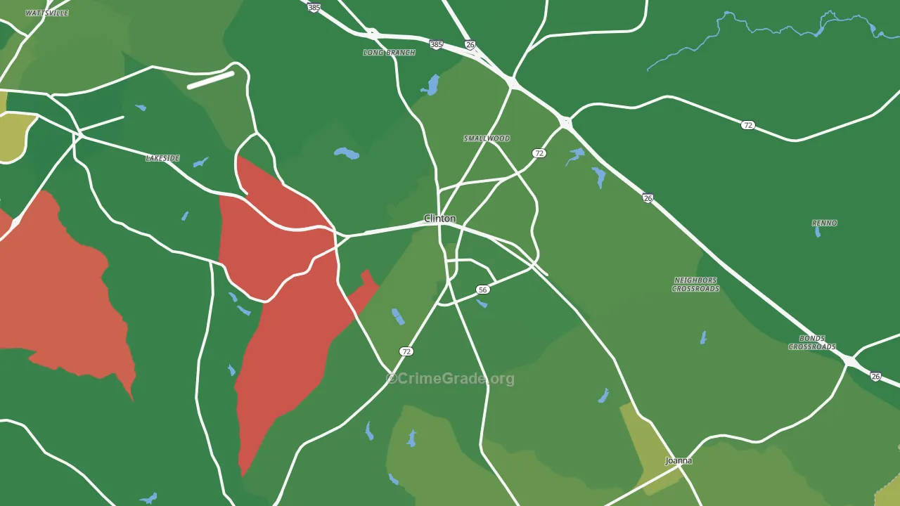 29325, SC Map of Vehicle Theft Rates