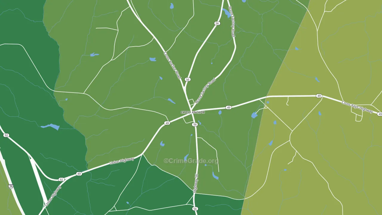 29331, SC Map of Vehicle Theft Rates